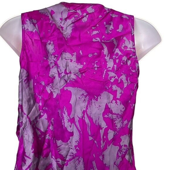 CABI FIT TO BE TIED Whimsigoth Purple Sleeveless Fairy Top 100% Silk Shirt XS - Picture 12 of 16